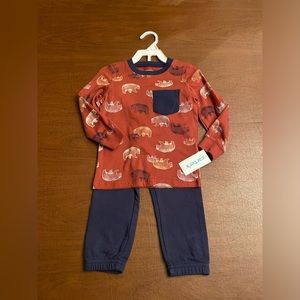 Carter’s Boys Bear Shirt and Navy Pants Set - NEW